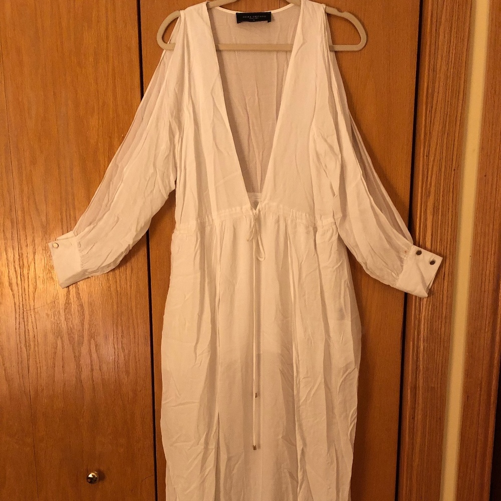 White Full Length Beach Cover Up